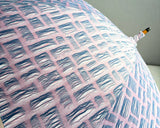 Hiraten Hiraten Parasol Iwasa × Hiraten Rose Blue carré long parapluie pliant parapluie