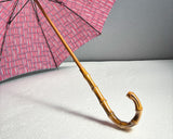 Hiraten Hiraten Parasol Iwasa × Hiraten Rose Blue carré long parapluie pliant parapluie