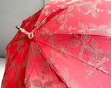 Hiraten Hiraten Parasol Passion, Soleil et Oasis Long parapluie pliant parapluie broderie