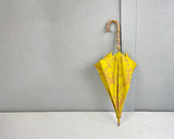 Hiraten Hiraten Parasol Lemon Kashu Long parapluie pliant parapluie broderie