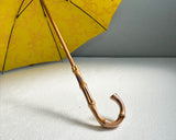 Hiraten Hiraten Parasol Lemon Kashu Long parapluie pliant parapluie broderie
