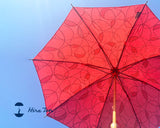 HiraTen ヒラテン 日傘 スイカな夏 長傘 折りたたみ傘 刺繍 日本製 おしゃれ ギフト プレゼント 母の日 還暦祝い 縁起物 Parasol 28907-D107T F28907-D107T