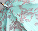 Hiraten Hiraten Parasol et Coral Long Umbrella pliant parapluie broderie