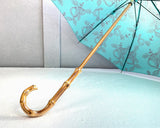 Hiraten Hiraten Parasol et Coral Long Umbrella pliant parapluie broderie