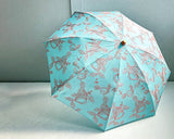 Hiraten Hiraten Parasol et Coral Long Umbrella pliant parapluie broderie