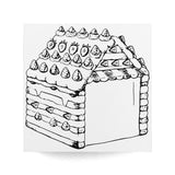 Stempel mit Igelmotiv, 58 x 58 mm, für Küche, Auto, Zitronenkranz, Wald, Erkerfenster, Kofferraum, Bäckerei, Konditorei, Regal, Brot, Futonbett