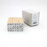 オスコラボ OSCOLABO スタンプ Jimu ALPHABET STAMPS ジムアルファベットスタンプ 28個入り ボックス入り 大文字 アルファベット 白抜き 事務スタンプ 手帳 はんこ 手帳 かわいい