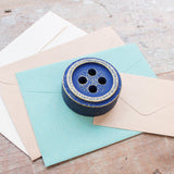 cohana コハナ 限定 日本の青 素材の青 南部鉄器の文ちん 白藍 薄藍 紺藍 ボタン型 ペン立て ぶんちん 文鎮 型紙 重し ウェイト 日本製 裁縫道具
