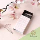 コハナ cohana sakura 春限定 榛原千代紙の豆箱入り待針 さくら 45-347 千代紙 豆箱 待針 針 限定 日本製 プレゼント ギフト 手芸用品 裁縫道具 ソーイング 桜 限定色