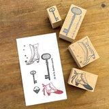 Kinotorico キノトリコ スタンプ ファッション No.67 ヴィンテージブーツ vintage botte / No.68 ブーティ bootee / No.116 傘 umbrella
