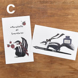 Kinotoriko card set 2 patterns x 5 cards each, 10 cards