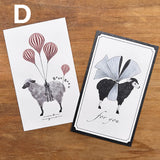 Kinotoriko card set 2 patterns x 5 cards each, 10 cards