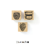 Kinotorico キノトリコ スタンプ ベリー フランボワーズ framboise / コンフィチュール confiture / いちご strawberry