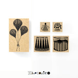 キノトリコ スタンプ balloon バルーン cone hat 三角帽子 platform プラットフォーム