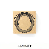 Kinotorico キノトリコ スタンプ Frame-frill フレーム フリル はんこ かわいい レトロ ギフト 手帳 メモ