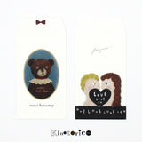 Kinotorico キノトリコ ポチ袋 A B 5枚入り くま 熊 女の子 男の子 クラシック レトロ おしゃれ かわいい ギフト ポチ袋 ぽち袋 お盆玉 お年玉 おぼんだま 大人 洋書 プチギフト