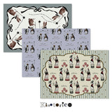 Kinotorico キノトリコ デザインペーパー トレーシングペーパー素材 A4サイズ 6枚入り うさぎ ペンギン ダルメシアン ラッピング 包装紙 ブックカバー かわいい レトロ 洋書 ギフト プレゼント