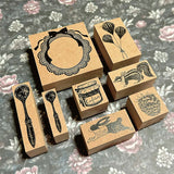 Kinotorico キノトリコ スタンプ Frame-frill フレーム フリル はんこ かわいい レトロ ギフト 手帳 メモ