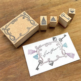 Kinotrico Stamp Key Heart Lock Quaste