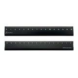 Kiwami LR左右利き手対応アルミ定規 15cm ブラック ブロンズ ゴールド シルバーグレー シルバー ホワイト