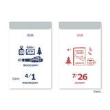 日めくりカレンダー 2026 エリック eric 紙スタンド付き ボックス入り 卓上 ミニサイズ ギフト SANBY サンビー 日めくり カレンダー 毎日 デザイナーズ かわいい おしゃれ NK-4400