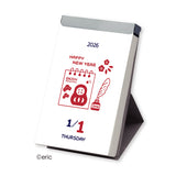 日めくりカレンダー 2026 eric 紙スタンド付き ボックス入り