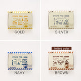 ERIC Stamp Pad Brown Gold Silver Navy