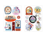 サンカケル ごきげんとりミュージアム  マルチステッカー みんなで晩餐会 DJあっぱれ サンビー シール ステッカー 手紙 手帳 カード ギフト メモ アイコン 文具 予定 手帳 ギフト かわいい