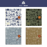 エリック クレイド eric×Kleid ストリングタイノートブック SANBY ホワイト オリーブ グレー キャメル デザイナーズ サンビー 方眼 栃木レザー かわいい