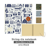 エリック クレイド eric×Kleid ストリングタイノートブック SANBY ホワイト オリーブ グレー キャメル デザイナーズ サンビー 方眼 栃木レザー かわいい
