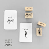 KNOOPWORKS クノープワークス スタンプ 2個セット ソフトクリーム YUMMY おいしい プリン I LOVE IT これ大好き スイーツ 夏 手 アイス 手帳 おしゃれ かわいい シンプル はんこ ハンコ SET001