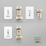 KNOOPWORKS クノープワークス スタンプ 季節のセット 手のイラスト 春 オリーブ HELLO SPRING / 夏 いかり HAPPY SUMMER / 秋 カエデ HELLO AUTUMN