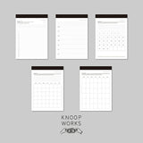 KNOOPWORKS クノープワークス A6 DAILY WEEKLY MONTHLY タイトルあり タイトルなし HABIT TRACKER デイリー ウィークリー マンスリー ハビットトラッカー メモ おしゃれ ノート 手帳 シンプル