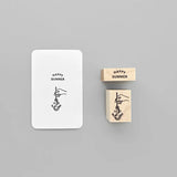KNOOPWORKS クノープワークス スタンプ 季節のセット 手のイラスト 春 オリーブ HELLO SPRING / 夏 いかり HAPPY SUMMER / 秋 カエデ HELLO AUTUMN