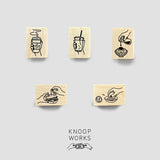 KNOOPWORKS クノープワークス スタンプ 手のイラスト コーヒー / ソーダ / バーガー / 卵かけご飯 / レモン