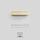 KNOOPWORKS クノープワークス スタンプ WEEKLY CALENDAR カレンダー ウィークリー 週間 週スケジュール管理 手帳 おしゃれ かわいい シンプル かっこいい はんこ ハンコ