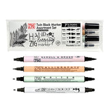 KURETAKE ZIG Twin Black Marker Set 4-Piece Set Black MSTC/4VBK