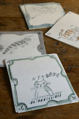 倉敷意匠 Classiky トラネコボンボン 猫ちゃん懐紙 24枚入り 和紙 猫 ネコ ラッピング 一筆箋 お茶 ぽち袋 ネコの日 かわいい おしゃれ 柄 プチギフト プレゼント