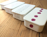 倉敷意匠 Classiky mitsou お弁当箱 てんてん あずき色まる 鋼板 野田琺瑯 琺瑯 ほうろう 弁当ケース バターケース 裁縫箱 テーブルウェア 奥村麻利子 かわいい おしゃれ ギフト プレゼント