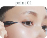 くれたけ 呉竹 お化粧ふでぺん 目元用 漆黒 栗皮茶色 極細 細 平 フェルト アイライナー 化粧筆 ブラウン ブラック 筆 保湿 美容液 カルミンフリー 金属フリー 速乾 ウォータープルーフ メイク 化粧品