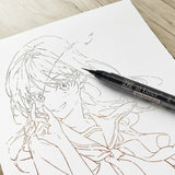 くれたけ 呉竹 愛ライナー 超極細 ブラック ブラウン セピア グレー 水性顔料 インク 耐水性 耐アルコール性 black brown sepia gray ED101-010 ED101-060 ED101-605 ED101-907