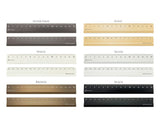 Kiwami LR左右利き手対応アルミ定規 15cm ブラック ブロンズ ゴールド シルバーグレー シルバー ホワイト 黒 茶色 グレー 銀 白 左右利き手対応 アルミ製 高精度 日本製 筆記用具 文具 共栄プラスチック ステーショナリー KYOEI PLASTIC LR All-Aluminum 3-Sided Ruler 16cm