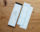 大枝活版室 OEDA LETTERPRESS 3 pattern labelbook ラベルブック classic Royalblue & Silver Bronze & Black クラシック ロイヤルブルー ブルー シルバー ブロンズ ブラック ラベル メモ メモ帳 カード メッセージカード 3パターン 3柄 手帳 ミシン目 活版印刷 コラージュ