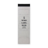 오지 활판실 OEDA LETTERPRESS 5 word label book