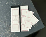 大枝活版室 OEDA LETTERPRESS 3 pattern labelbook mini ラベルブック Red Bronze Darkblue レッド ブロンズ ダークブルー ラベル メモ メモ帳 カード メッセージカード 手帳 ミシン目 活版印刷 コラージュ