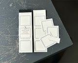 大枝活版室 OEDA LETTERPRESS 3 pattern labelbook mini ラベルブック Red Bronze Darkblue レッド ブロンズ ダークブルー ラベル メモ メモ帳 カード メッセージカード 手帳 ミシン目 活版印刷 コラージュ