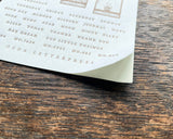 大枝活版室 OEDA LETTERPRESS sticker sheet ステッカーシート STAMP Bronze Darkblue スタンプ ブロンズ ダークブルー ステッカー シール シールシート 活版印刷 ギフト手帳 コラージュ