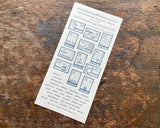 大枝活版室 OEDA LETTERPRESS sticker sheet ステッカーシート STAMP Bronze Darkblue スタンプ ブロンズ ダークブルー ステッカー シール シールシート 活版印刷 ギフト手帳 コラージュ