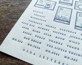 大枝活版室 OEDA LETTERPRESS sticker sheet ステッカーシート STAMP Bronze Darkblue スタンプ ブロンズ ダークブルー ステッカー シール シールシート 活版印刷 ギフト手帳 コラージュ