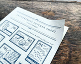 大枝活版室 OEDA LETTERPRESS sticker sheet ステッカーシート STAMP Bronze Darkblue スタンプ ブロンズ ダークブルー ステッカー シール シールシート 活版印刷 ギフト手帳 コラージュ